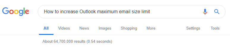How To Increase Outlook Email Size Limit To No Limit Problem Solved 