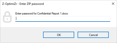 Attach2cloud asking the password used to secure and encrypt the file when opening it from the MS Outlook email it is attached to