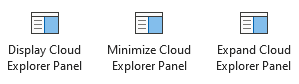 The Attach2Cloud ribbon buttons in the Microsoft Outlook message windows (in edit mode) - The Display-Minimize-Expand Cloud Explorer Panel button