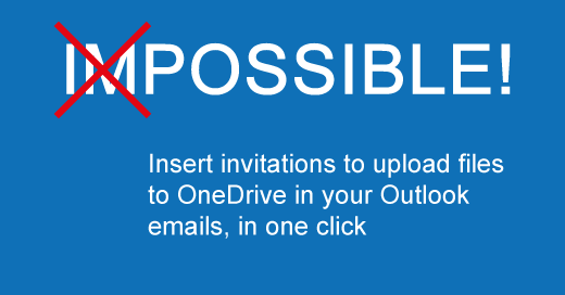 Send invitations to upload files to OneDrive from Outlook
